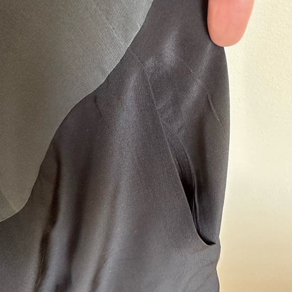 Eileen Fisher gray and black tunic dress with buttons, pockets. Size medium. - Picture 7 of 7